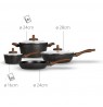 Smile MGK-24 7-piece cookware set with deep frying pan
