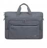 RIVACASE 7531 Alpendorf ECO 15.6"-16" laptop bag, grey, waterproof material, eco rPet, pockets for smartphone, documents,