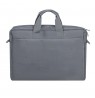 RIVACASE 7531 Alpendorf ECO 15.6"-16" laptop bag, grey, waterproof material, eco rPet, pockets for smartphone, documents,