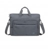 RIVACASE 7531 Alpendorf ECO 15.6"-16" laptop bag, grey, waterproof material, eco rPet, pockets for smartphone, documents,