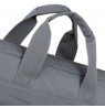 RIVACASE 7531 Alpendorf ECO 15.6"-16" laptop bag, grey, waterproof material, eco rPet, pockets for smartphone, documents,