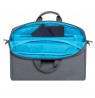 RIVACASE 7531 Alpendorf ECO 15.6"-16" laptop bag, grey, waterproof material, eco rPet, pockets for smartphone, documents,