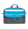 RIVACASE 7531 Alpendorf ECO 15.6"-16" laptop bag, grey, waterproof material, eco rPet, pockets for smartphone, documents,