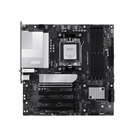 MSI PRO B850M-P WIFI | Processor family AMD B850 | Processor socket AM5 | DDR5 | Supported hard disk drive interfaces SATA, M.2