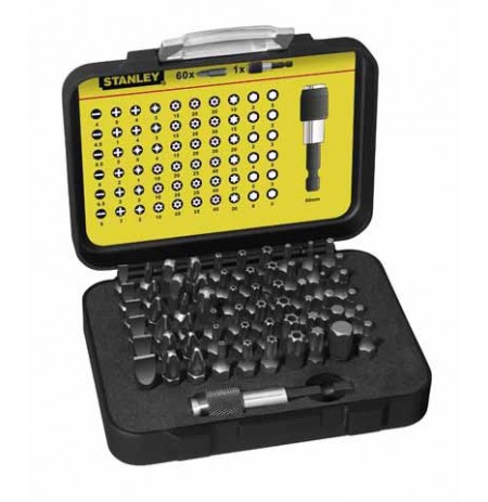 Set of 61 pcs 1/4" bits