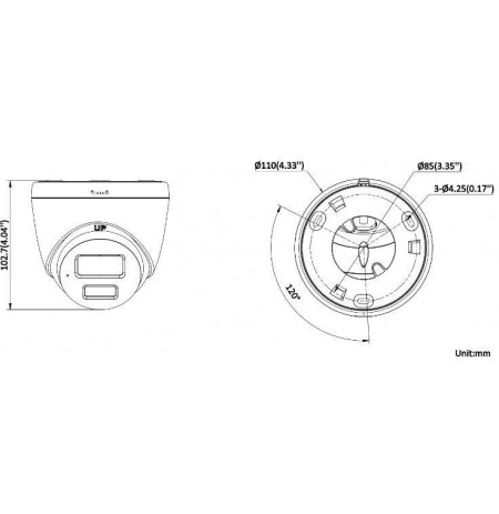 IP Camera HIKVISION DS-2CD1363G2-LIUF/SL 2.8mm PL