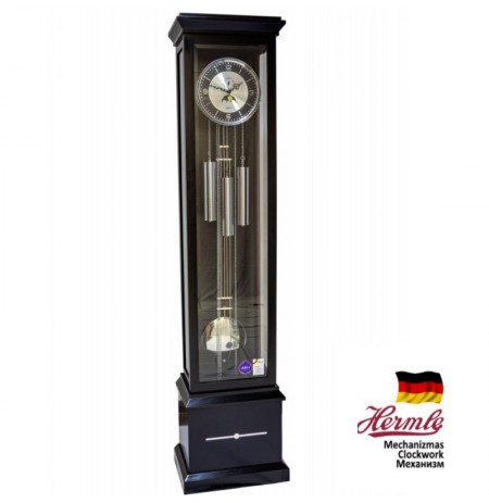 ADLER 10158 BLACK grindinis mechaninis laikrodis su HERMLE mechanizmu