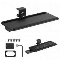 Maclean under-desk keyboard holder, max. load 5kg, adjustable horizontally and vertically, black, MC-108 B