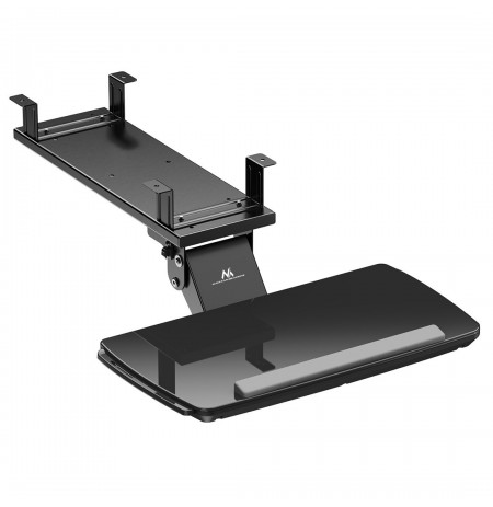 Maclean under-desk keyboard holder, adjustable, max. 5kg, black, MC-156 B