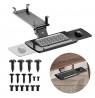 Maclean under-desk keyboard holder, adjustable, max. 5kg, black, MC-156 B