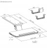 Maclean under-desk keyboard holder, adjustable, max. 5kg, black, MC-156 B