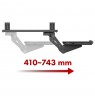 Maclean under-desk keyboard holder, adjustable, max. 5kg, black, MC-156 B
