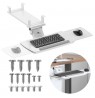 Maclean under-desk keyboard holder, adjustable, max. 5kg, white, MC-156 W