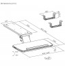 Maclean under-desk keyboard holder, adjustable, max. 5kg, white, MC-156 W