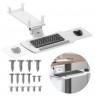 Maclean under-desk keyboard holder, adjustable, max. 5kg, white, MC-156 W