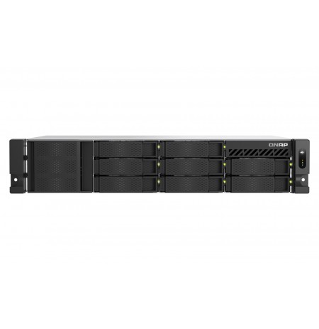 Qnap TS-855eU-8G, 2U, 8 x 2.5"/3.5" SATA, Intel Atom C5125 8C/8T, 8 GB SODIMM DDR4 (max. 64GB ), 2 x 2.5GbE, Single PSU