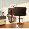 Stand / cart for TV Ergo-Office, max. load 50kg / 5kg shelf, max. VESA 600x400, built-in power strip, black, ER-304 B