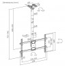 Maclean ceiling mount for TV, max load 60kg, 43-86", max VESA 600x400, MC-112 B