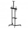 Maclean TV stand / cart, camera shelf, on wheels, 37-70", max load 45kg/5kg shelf, max. VESA 600x400, MC-113 B