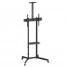 Maclean TV stand / cart, camera shelf, on wheels, 37-70", max load 45kg/5kg shelf, max. VESA 600x400, MC-113 B