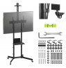 Maclean TV stand / cart, camera shelf, on wheels, 37-70", max load 45kg/5kg shelf, max. VESA 600x400, MC-113 B