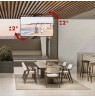 Maclean electric TV mount, ceiling mount, Tuya support, max. VESA 800x400, reg. in pos. +90°~-90°, for TV 43-86", max. 45kg,