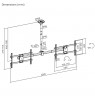 Maclean ceiling mount for two TVs, max load 2x40kg, 34-60", max VESA 600x400, MC-111 B