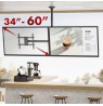 Maclean ceiling mount for two TVs, max load 2x40kg, 34-60", max VESA 600x400, MC-111 B