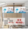 Maclean ceiling mount for two TVs, max load 2x40kg, 34-60", max VESA 600x400, MC-111 B