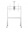 Maclean TV stand / cart, camera shelf, on casters, 55-100", max load 120kg/10kg shelf, max. VESA 900x600, white, MC-114 W