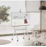 Maclean TV stand / cart, camera shelf, on casters, 55-100", max load 120kg/10kg shelf, max. VESA 900x600, white, MC-114 W