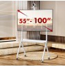Maclean TV stand / cart, camera shelf, on casters, 55-100", max load 120kg/10kg shelf, max. VESA 900x600, white, MC-114 W