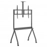 Maclean TV stand / cart, camera shelf, on casters, 55-100", max load 120kg/10kg shelf, max. VESA 900x600, black, MC-114 B