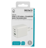 USB GaN sieninis įkroviklis DELTACO, 100 W, 1x USB-A, 2x USB-C, PPS, bendra išvestis 100 W, baltas / USBC-GAN06 / 1903219