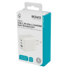 USB GaN sieninis įkroviklis DELTACO, 100 W, 1x USB-A, 2x USB-C, PPS, bendra išvestis 100 W, baltas / USBC-GAN06 / 1903219