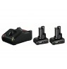 BOSCH. BATTERY 12V 6.0Ah 2pcs. +CHARGER GAL 12V-40