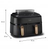 Philips 5000 series NA552/00 fryer Double 9 L Stand-alone 2750 W Hot air fryer Black