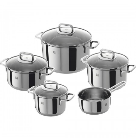 Set of 5 Zwilling Quadro pots