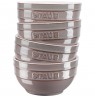 Set of 4 Staub round bowls - 12 cm, Antique grey