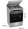 Gorenje GKS6C71XF Freestanding cooker with oven Silver