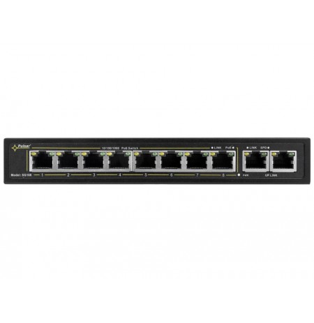PULSAR SG108 10-PORT POE SWITCH (8xPoE + 2xUPLINK)