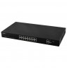 PULSAR SF116 16-PORT POE SWITCH (16xPoE + 2xUPLINK/2xSFP UPLINK)