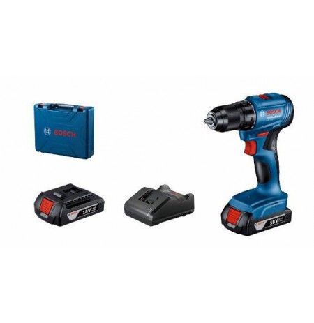 BOSCH. GSR 185-LI 2x2.0Ah 50/21Nm CASE