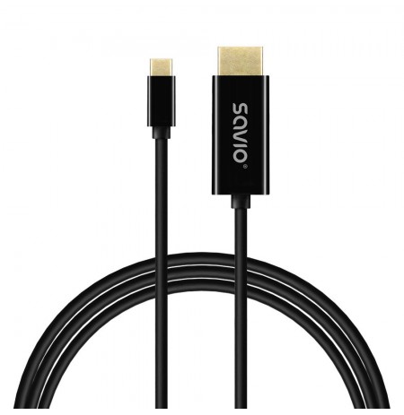SAVIO CL-191 USB-C to HDMI Cable, 30Hz, 2m, plastic