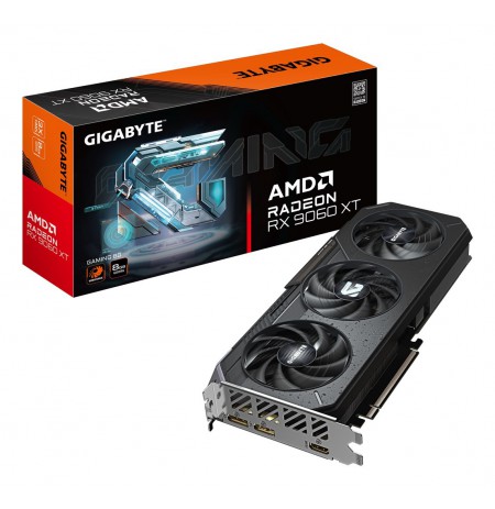 GIGABYTE Radeon RX 9060 XT GAMING 8G Graphics Card - 8GB GDDR6, 128bit, PCI-E 5.0, 3130 MHz Core Clock, 2 x DisplayPort, 1 x