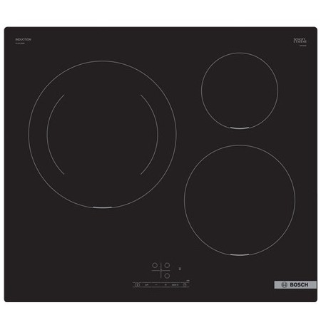 Bosch | PUJ611BB5E | Induction | Number of burners/cooking zones 3 | Touch | Timer | Black