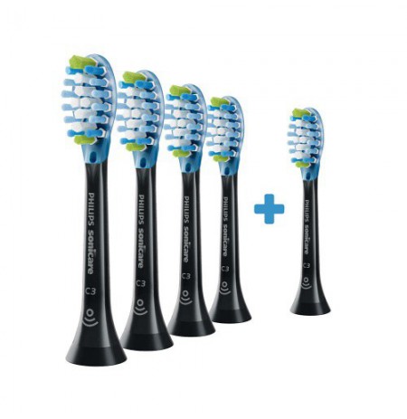 Philips C3 Premium Plaque Defence HX9045/88 Sonic Dantų šepetėlio galvutės, Juoda