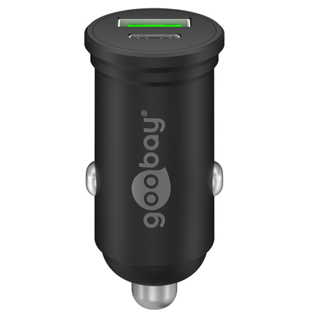 Goobay 61739 Dual-USB Car Fast Charger USB-C PD, 45 W