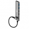 Goobay 76563 Slim 4-Port USB-Hub, USB-C™ auf USB-C™/USB-A, 5 Gbit/s, Grey