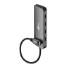 Goobay 76565 Slim 4-Port USB-Hub, USB-C™ auf USB-C™, 10 Gbit/s, Grey